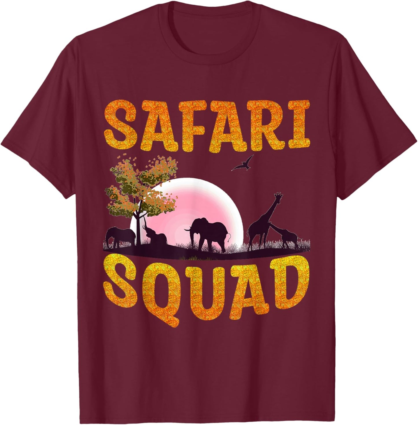 Safari Squad – African Family Summer Matching Style T-Shirt - T-Shirt | Maroon