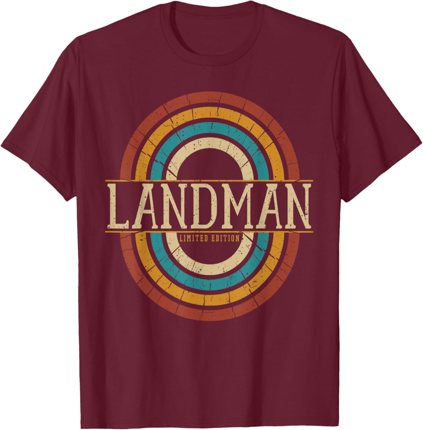 Landman Vintage Retro Black Adults Vintage Fashion Enthusiasts T-Shirt - T-Shirt | Maroon