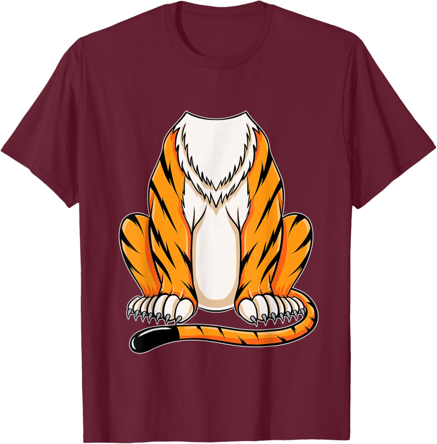 Headless Tiger Costume Halloween T-Shirt - T-Shirt | Maroon