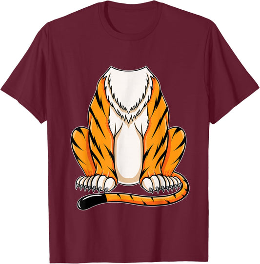 Headless Tiger Costume Halloween T-Shirt - T-Shirt | Maroon