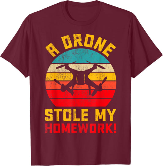 Funny Drone Pilot RC FPV Quadcopter Gifts FIDIMA -Adults Black Small Modern T-Shirt - T-Shirt | Maroon
