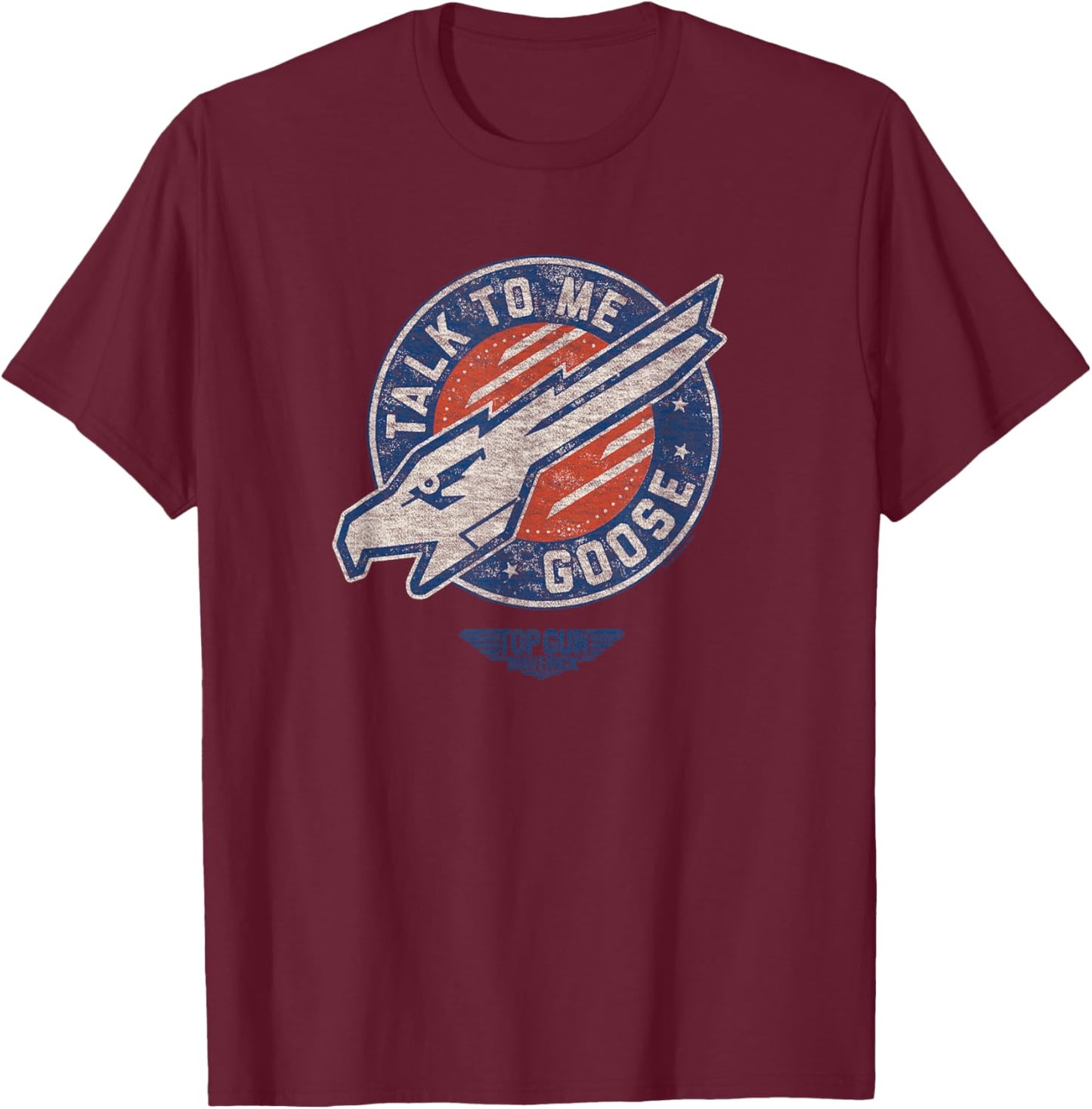 Top Gun: Maverick - Talk to Me Goose T-Shirt - T-Shirt | Maroon