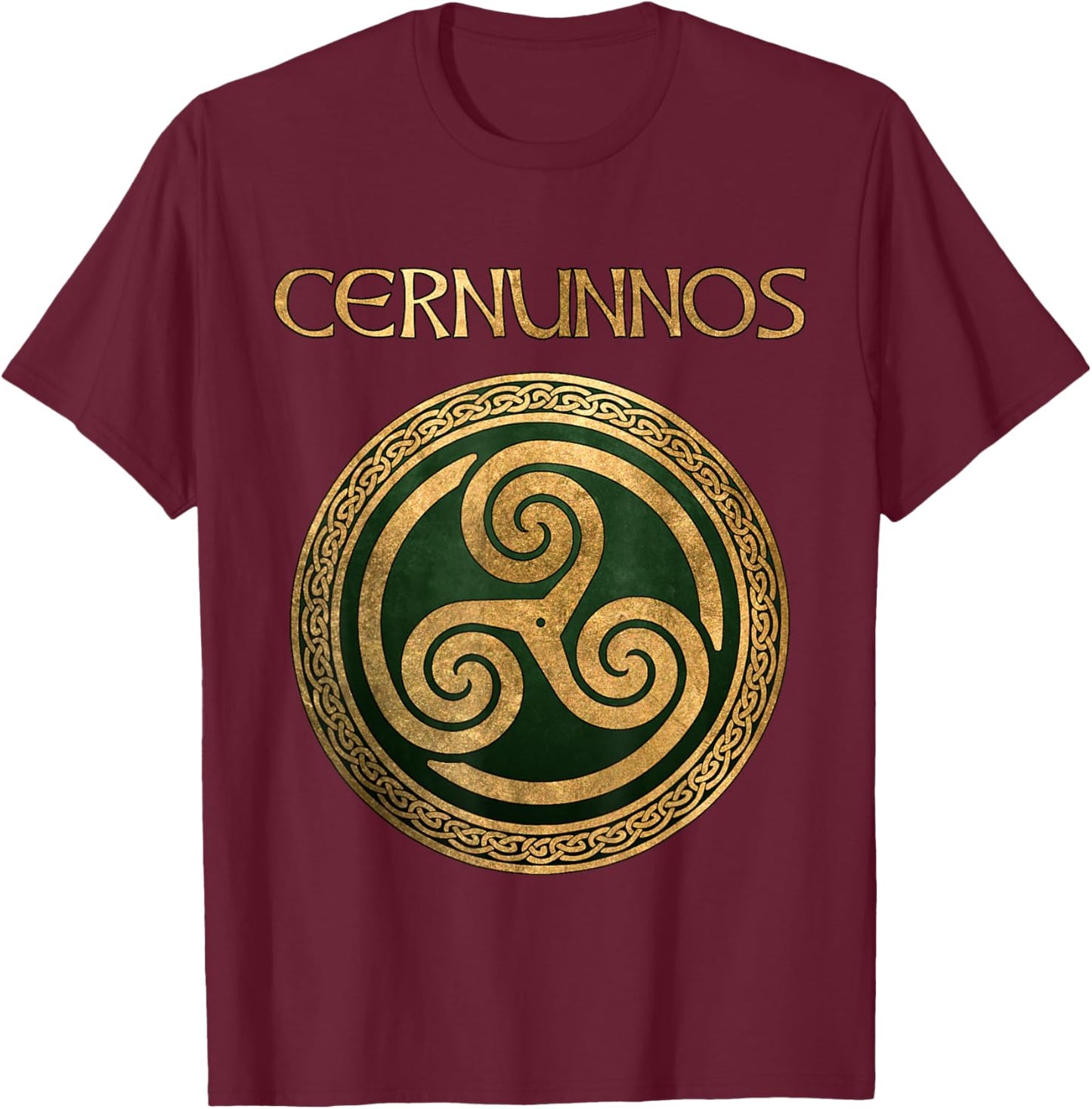 Cernunnos Ancient Celtic God of the Wilds T-Shirt - T-Shirt | Maroon
