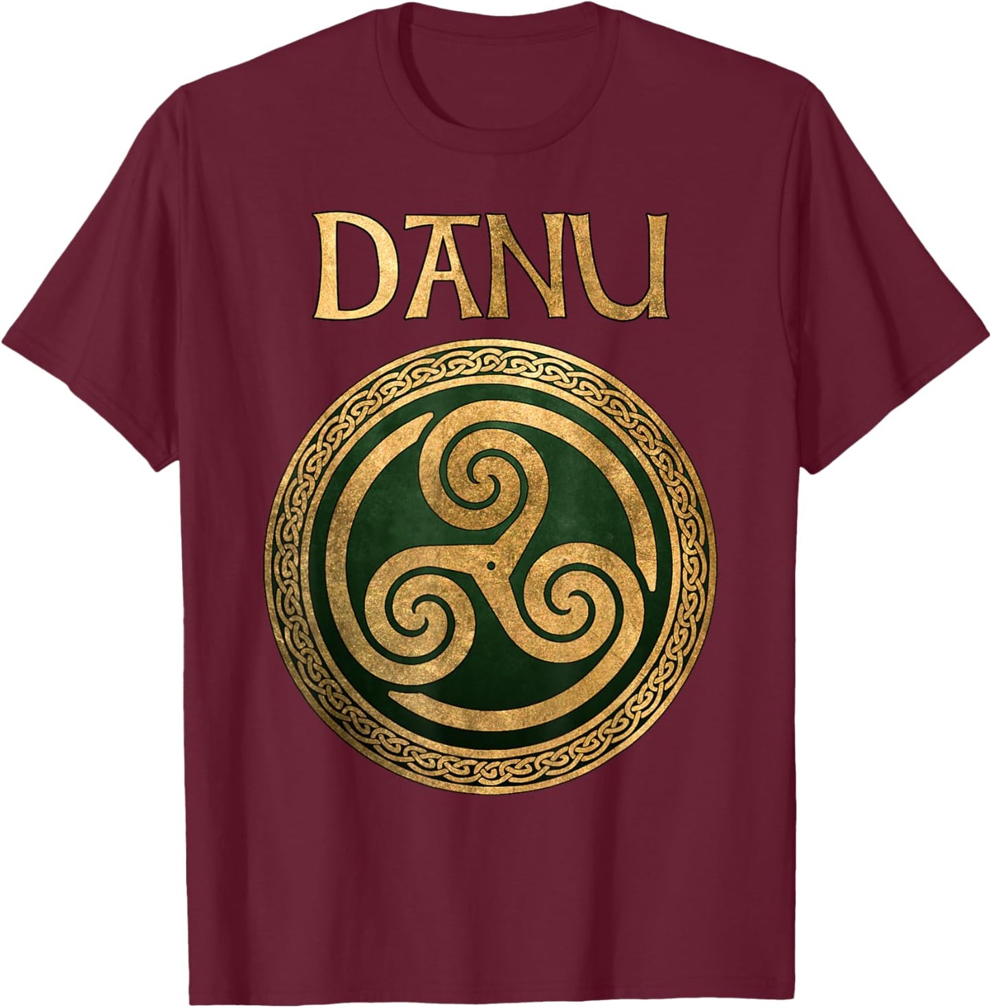 Danu Ancient Celtic Goddess of Mothers and Earth T-Shirt - T-Shirt | Maroon