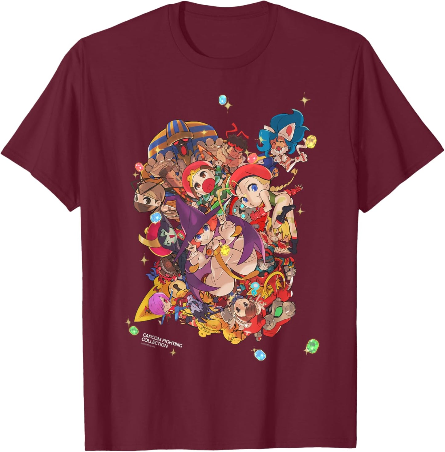 Capcom Fighting Collection T-Shirt - T-Shirt | Maroon