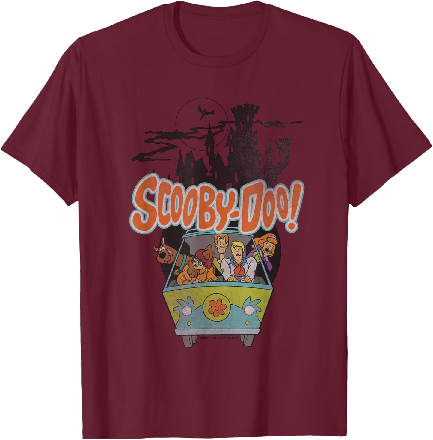 Scooby Doo Haunted Castle T-Shirt - T-Shirt | Maroon
