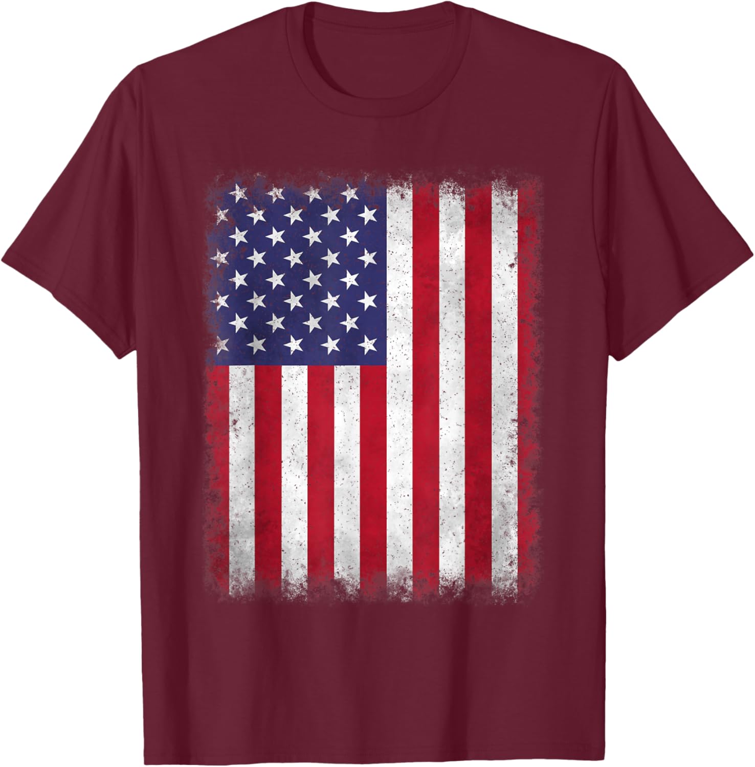 4th Of July Patriotic US American Flag USA Men Women Kids T-Shirt - T-Shirt | Maroon