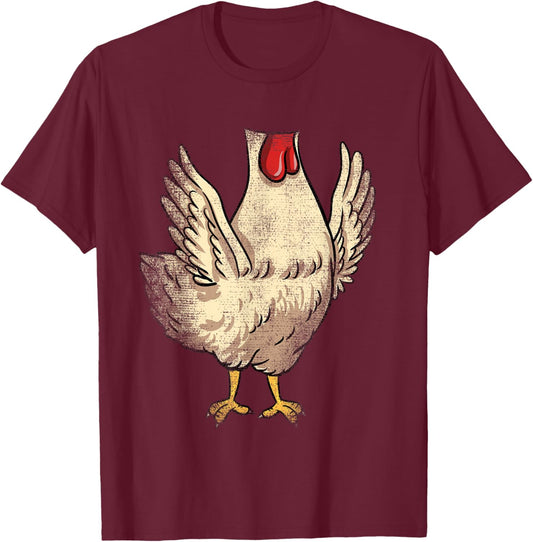 Headless Chicken Costume Halloween T-Shirt - T-Shirt | Maroon