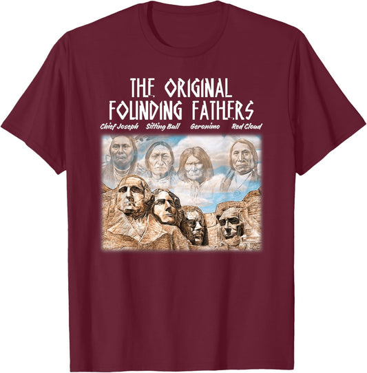 The Original Founding Fathers Native American T-Shirt - T-Shirt | Maroon