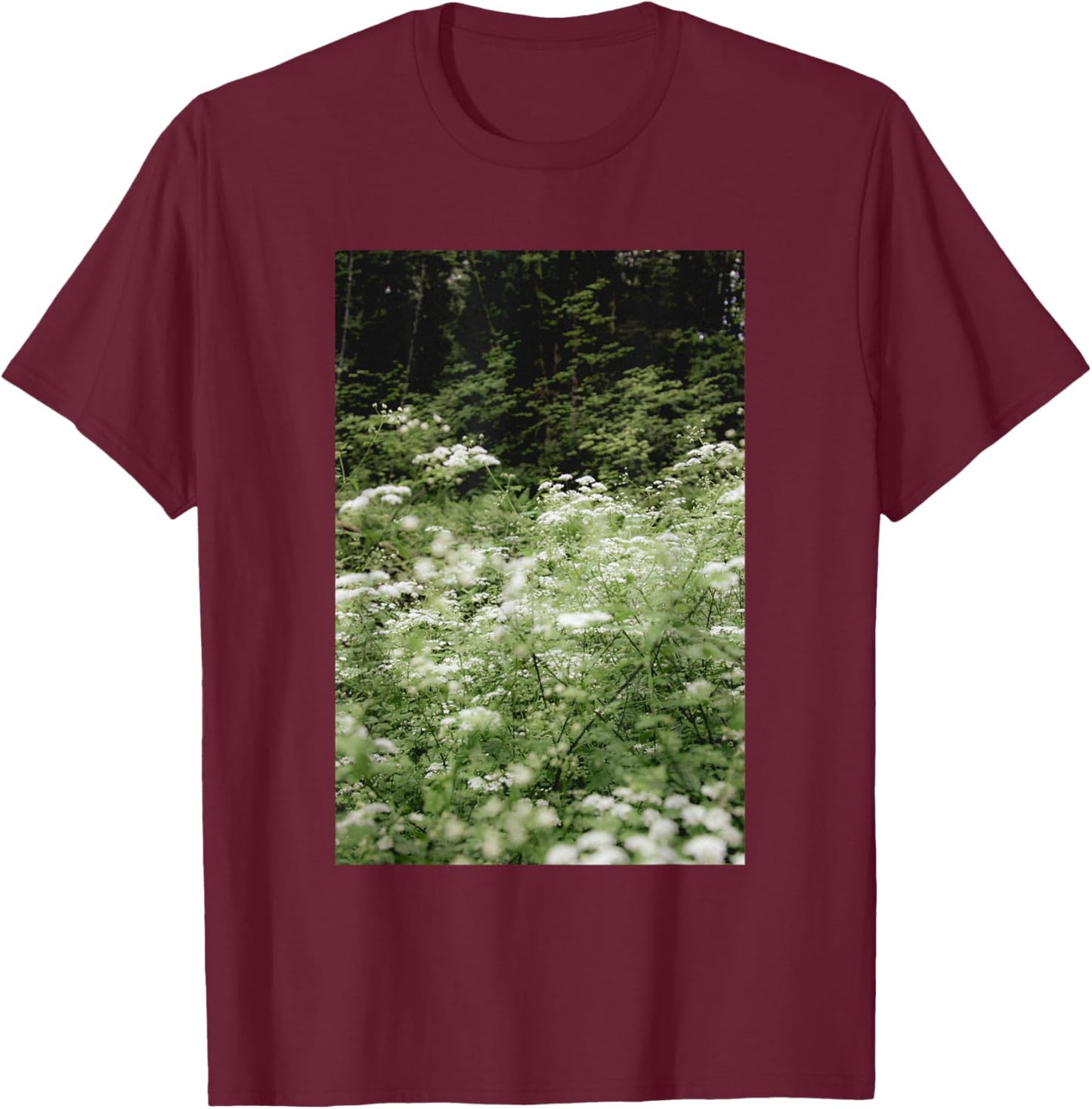 Aesthetic Wildflower Streetwear Flower Fashion T-Shirt - T-Shirt | Maroon