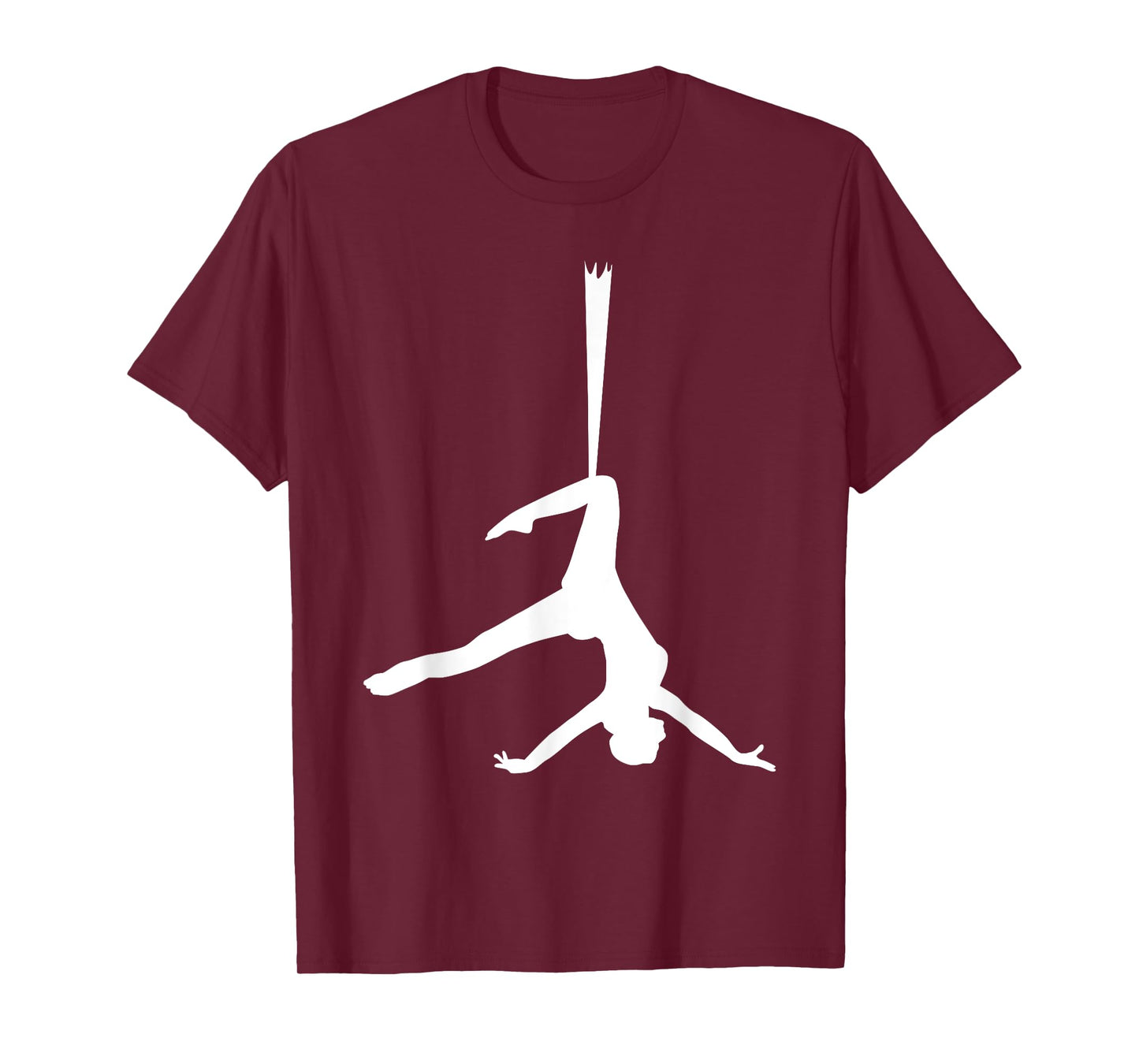 Silhouette Aerial Dance Ribbon Silk Dancer Yoga Dancing Fans T-Shirt