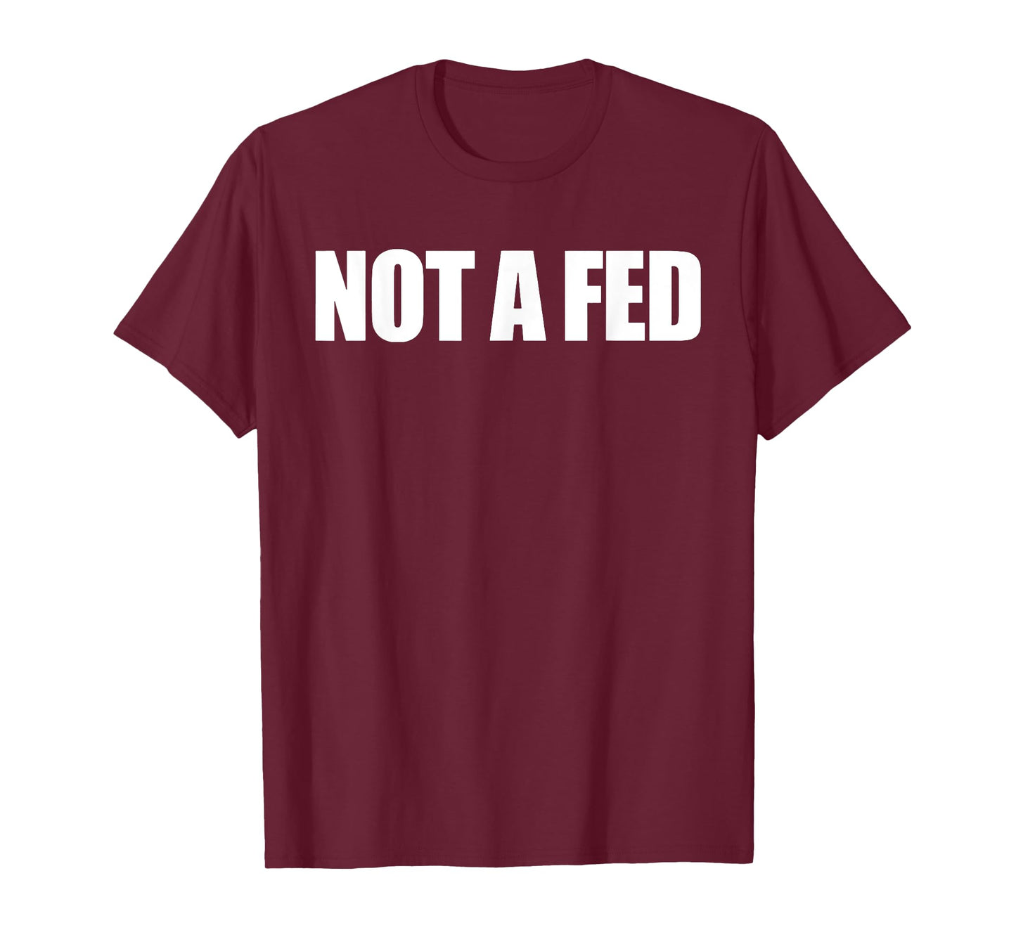 Funny Not A Fed Tee Shirt - Unisex-Kids Black T-Shirt - Small