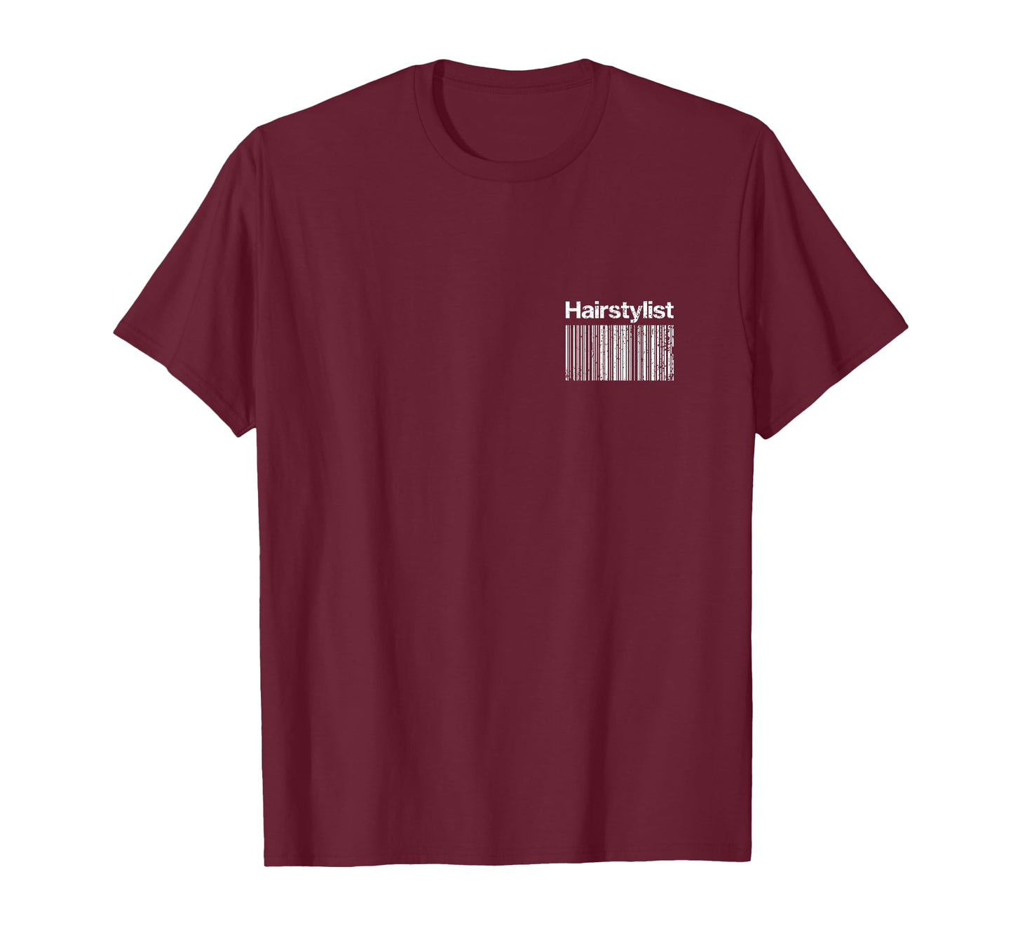 Vintage Hairstylist BACK Barcode Hair Stylist T-Shirt