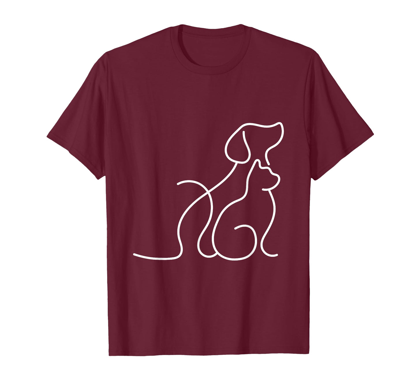 Dog Puppy and Baby Cat Heart - Animal Dog & Cat Heart T-Shirt