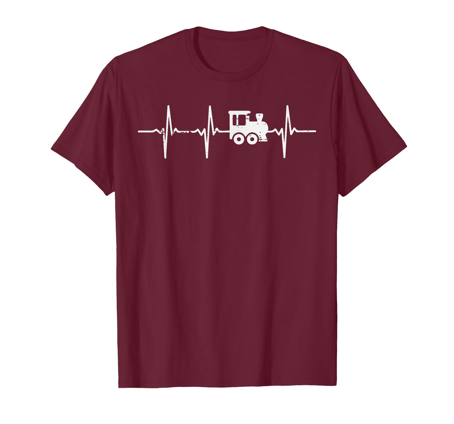Train Heartbeat Locomotive Conductor Men Boys Kids Women T-Shirt