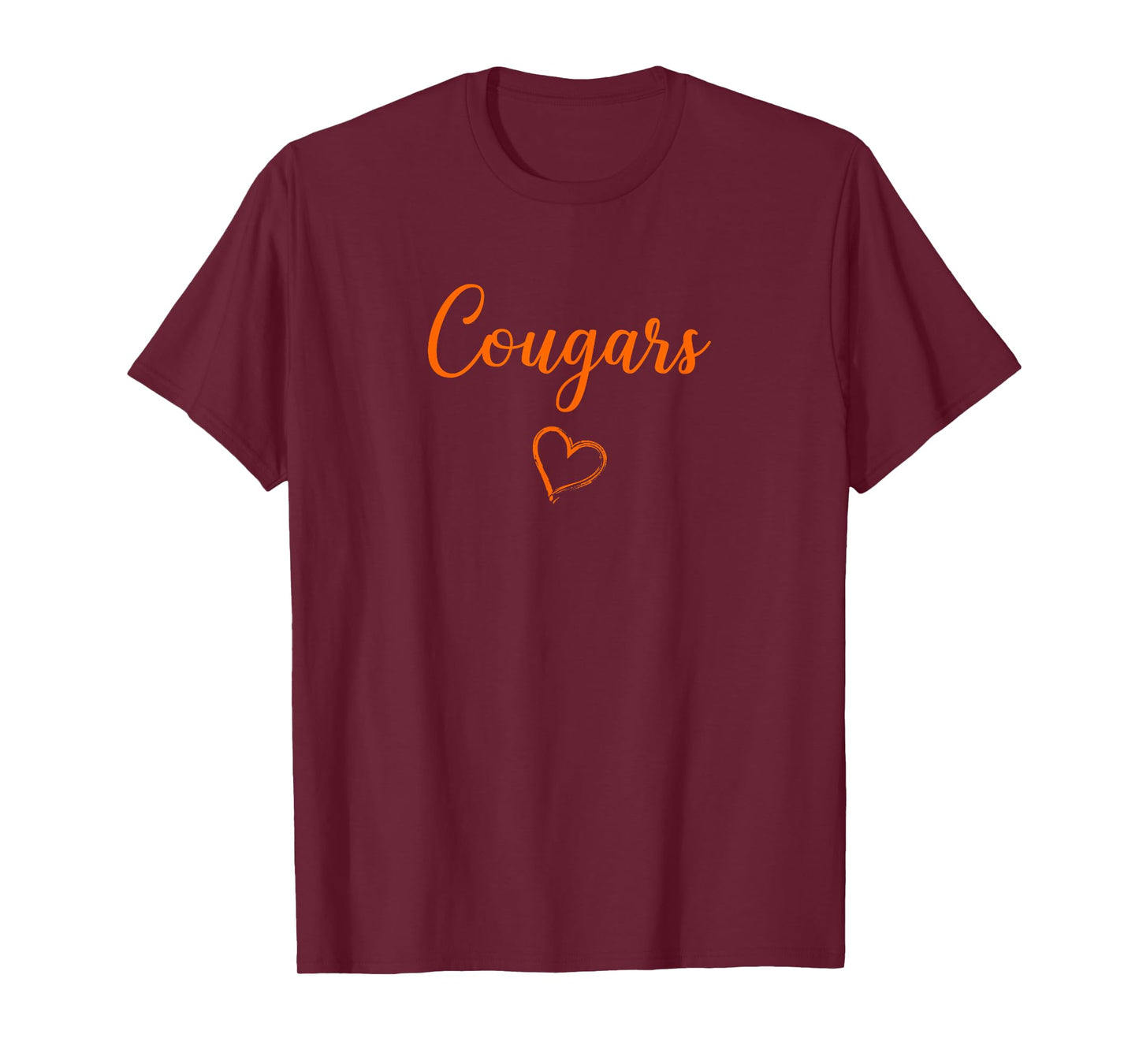 Garden City Cougars Above Small Heart T-Shirt