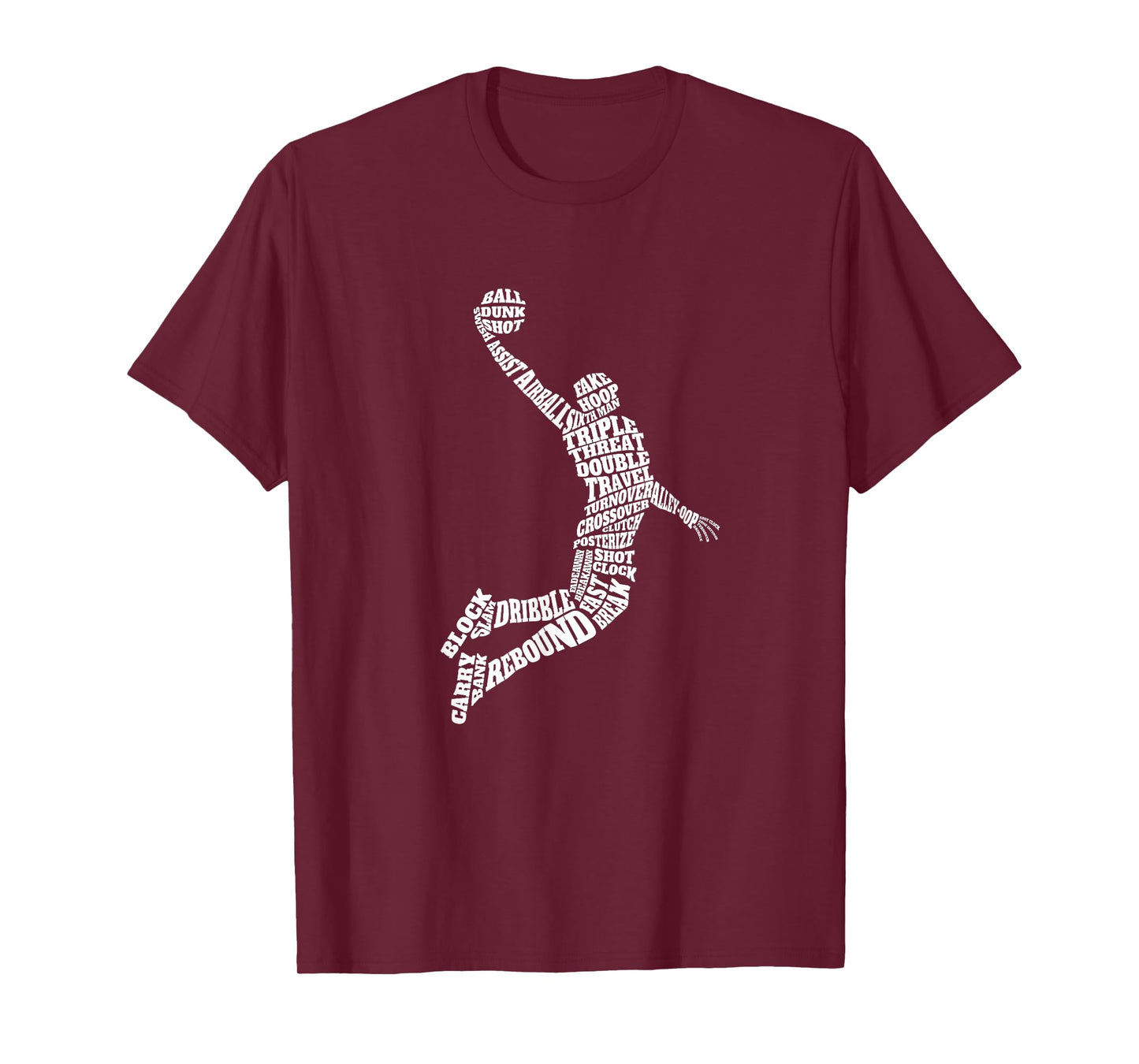 Basketball Typography - Basketball Player Fan Coach T-Shirt
