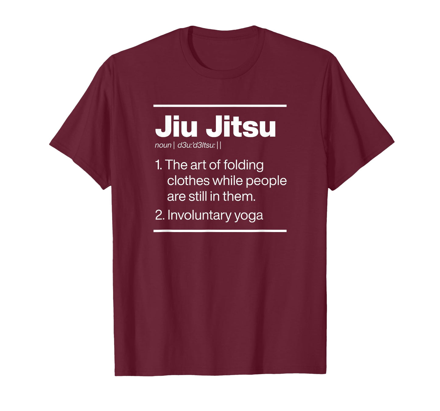 Jiu Jitsu Involuntary Yoga Dictionary Definition Funny Gear T-Shirt