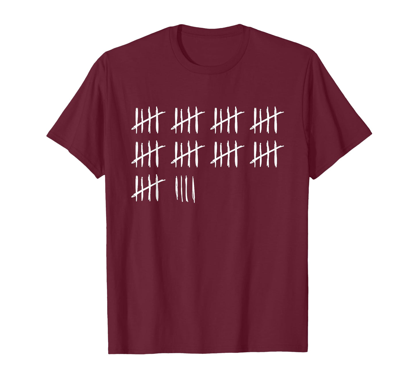 49 Years Done 49th Birthday Old Funny Tally Marks Counting T-Shirt