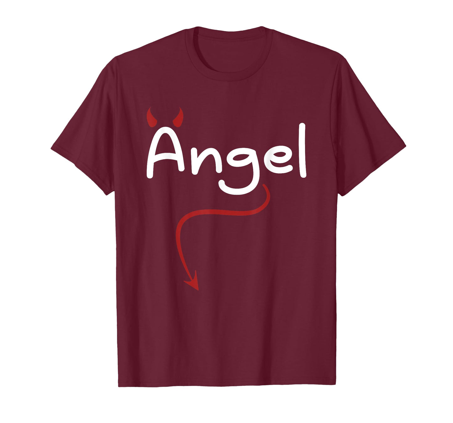 Carnival Costume Devil Angel Couple Love Funny Angel T-Shirt