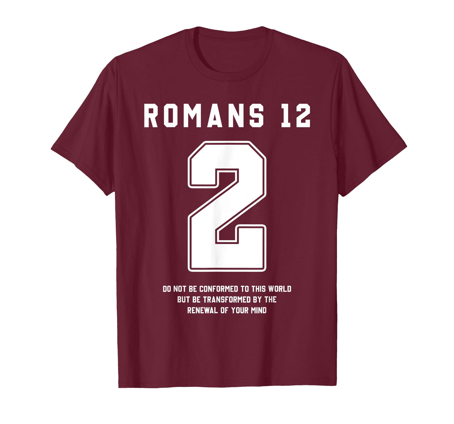 Romans 12:2 Bible Verse Team Sports Jersey Christian T-Shirt