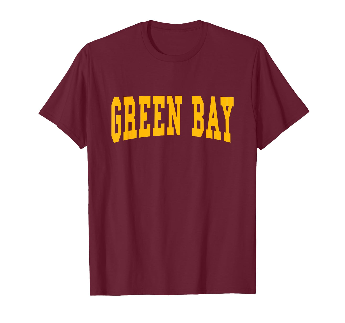 Graphic Apparel Co. - GREEN BAY - Throwback Classic T-Shirt - Unisex-Adult - Green - Small - Short Sleeve - Classic Fit - Polyester - Cotton Blend - Crew Neck - Letter Print - Throwback Design