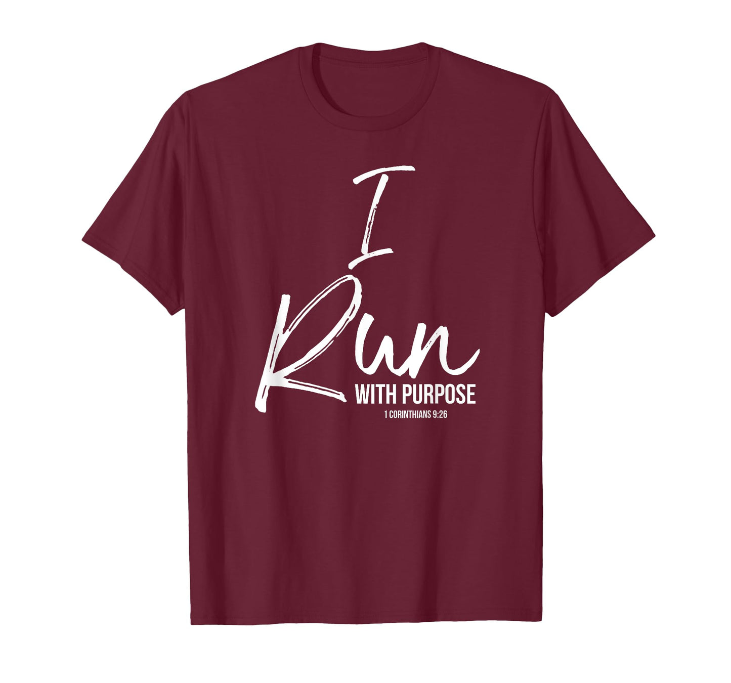 Christian Running Gift for Runners I Run with Purpose T-Shirt