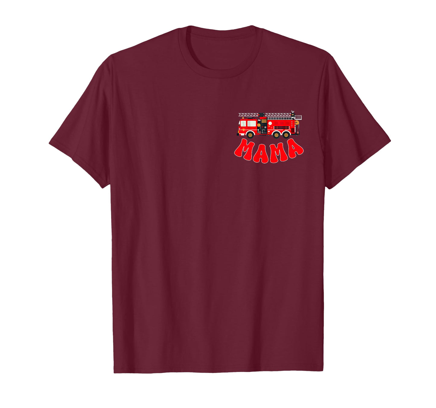 Mama Birthday Boy Fire Truck Firefighter First Birthday Mom T-Shirt