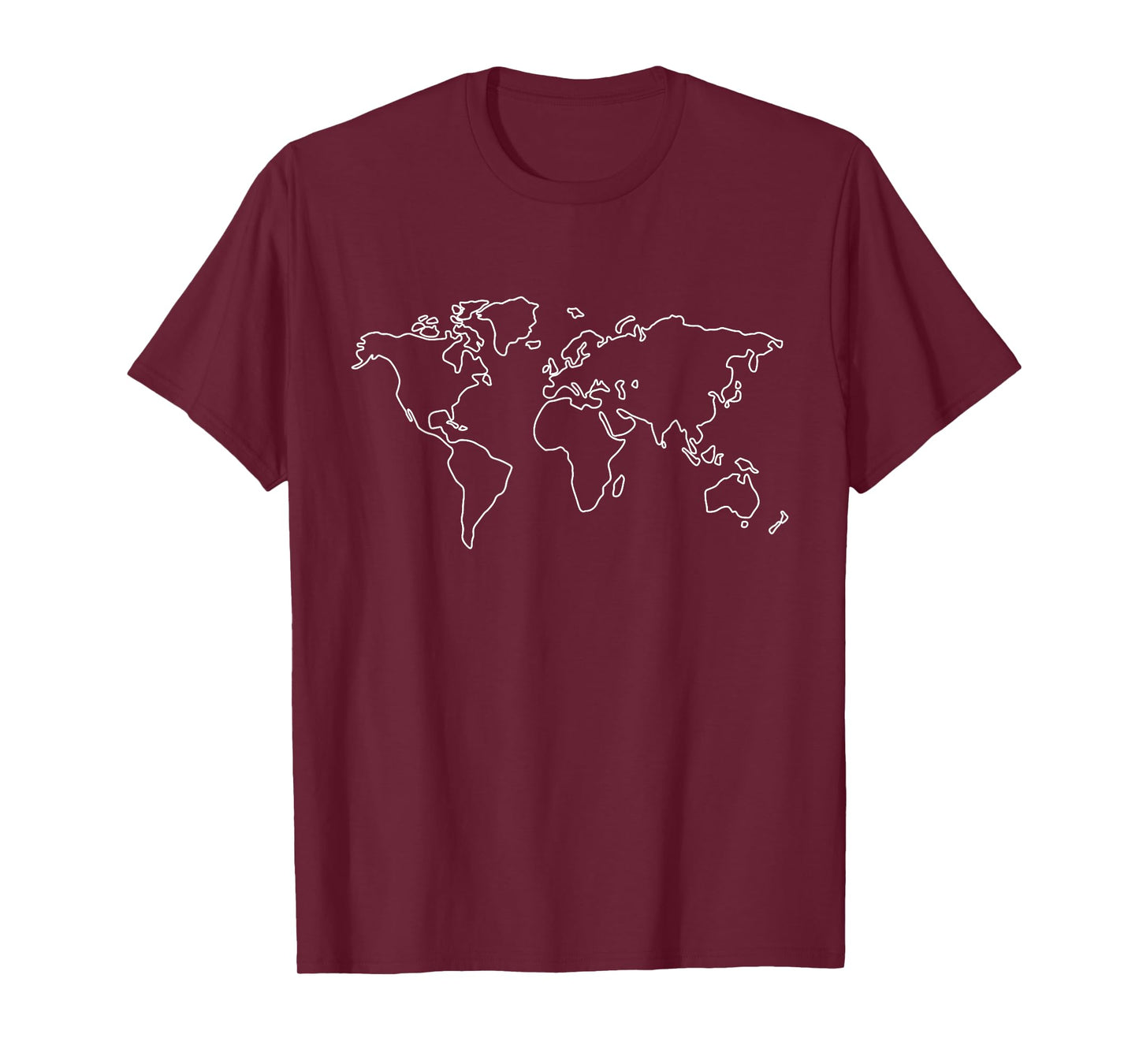 Minimalist Globe World Map T-shirt Travel Traveler Graphic T-Shirt