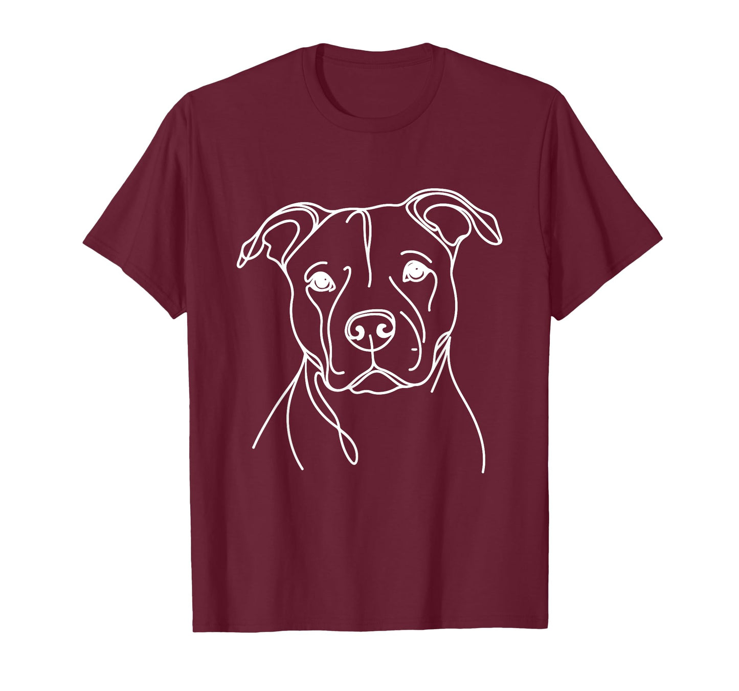 Line Art Dad Mom Dog - Pitbull T-Shirt for Men Women