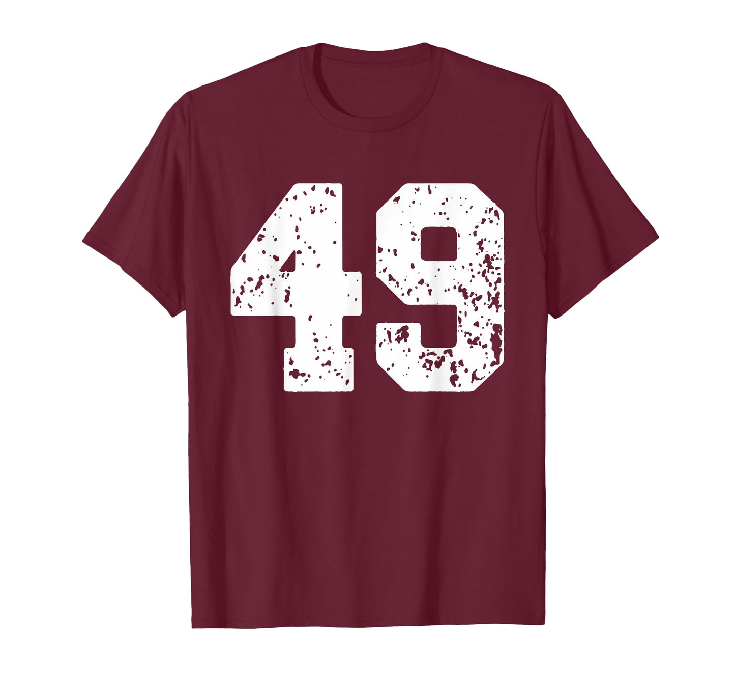 Number 49 White Best Classic College Style Birthday Funny T-Shirt