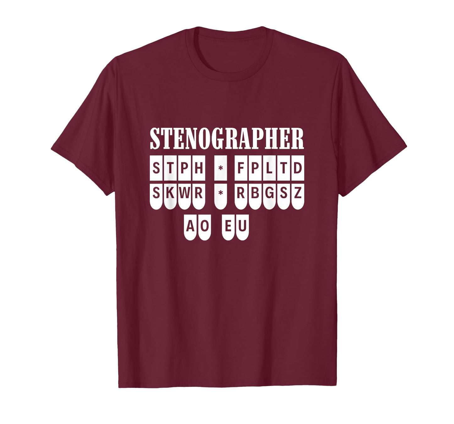 Court Reporter Stenographer Steno Apparel Unisex-Adults Stenographer T-Shirt Black X-Small Modern Round Collar Short Sleeve Cotton Blend T-Shirt