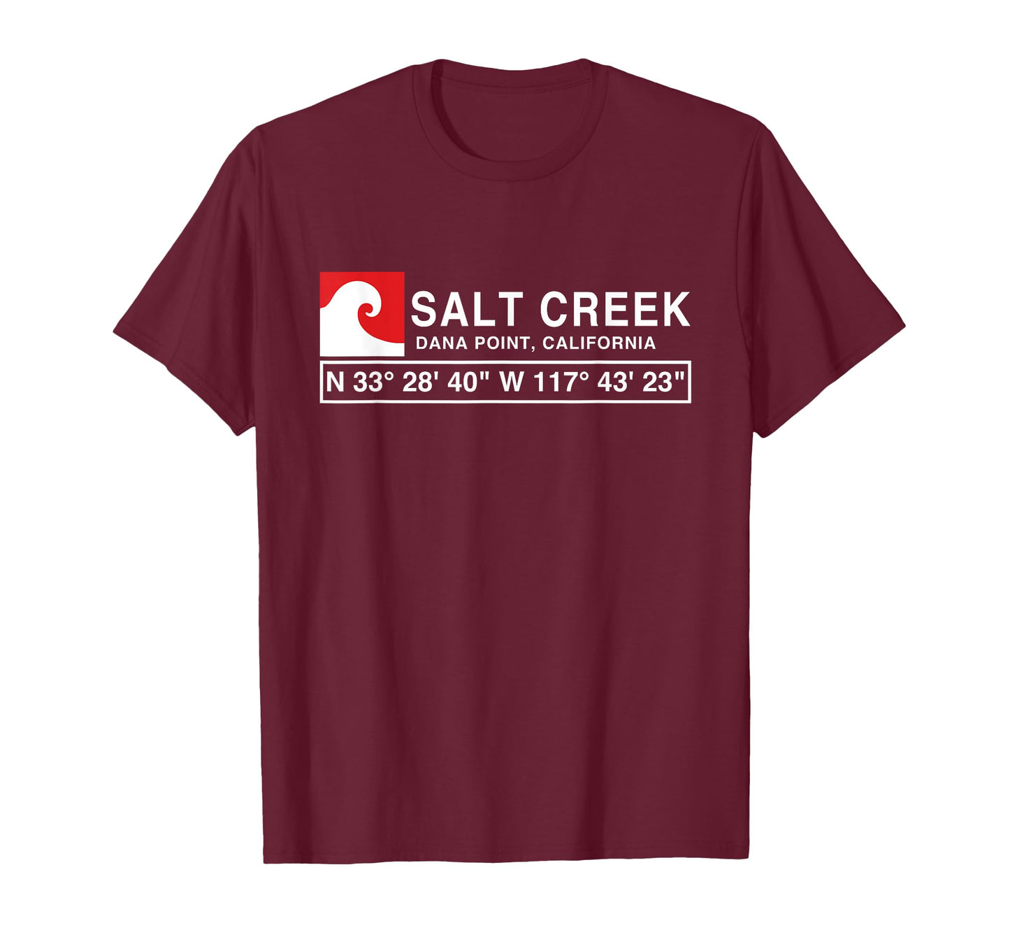 COOL SALT CREEK SURF T-SHIRT WITH GPS COORDINATES T-Shirt