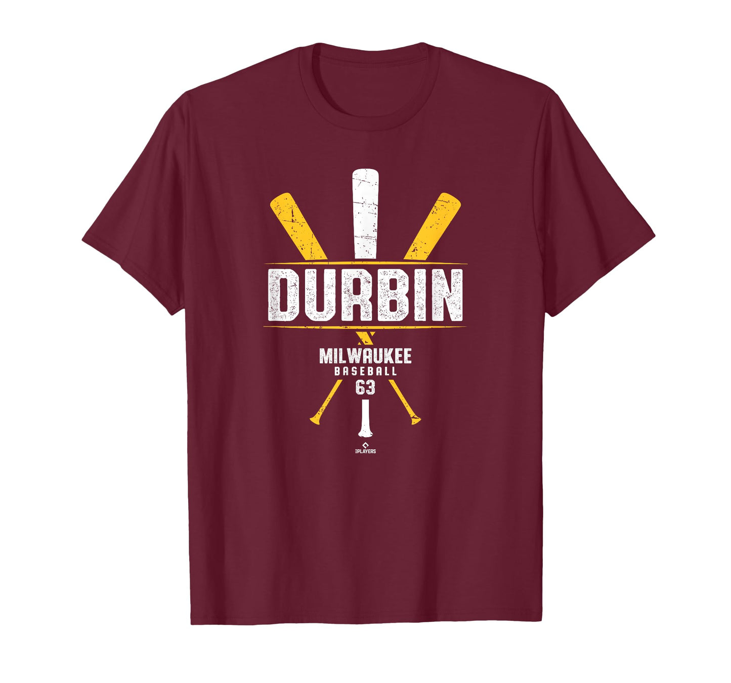 Vintage Baseball Bat Gameday Caleb Durbin Milwaukee Baseball T-Shirt