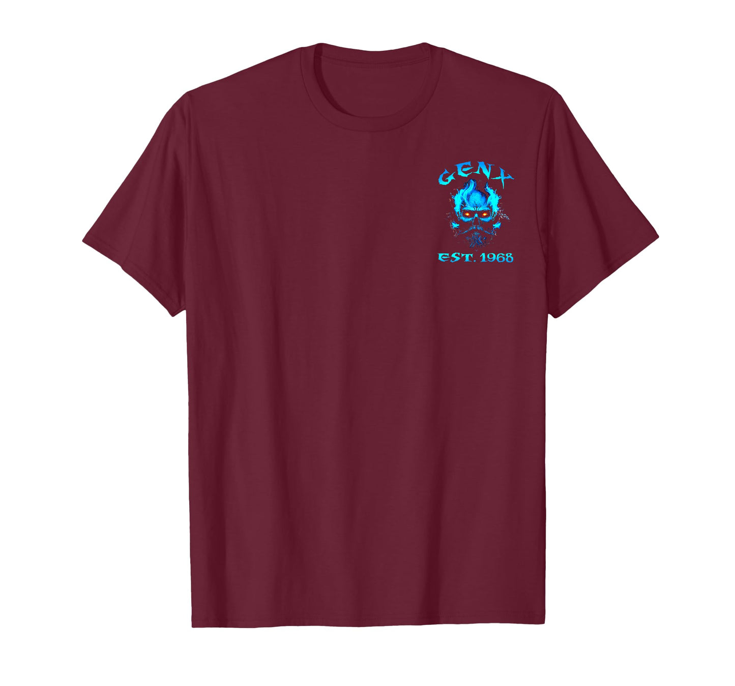 GEN X 100% Bitter Old Fucker Club Skull Fire T-Shirt