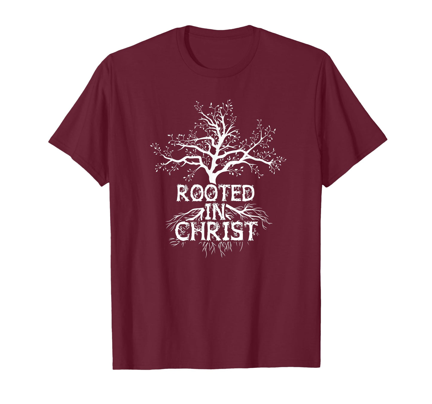 Rooted in Christ T-Shirt Christian Faith and Love in God Tee T-Shirt