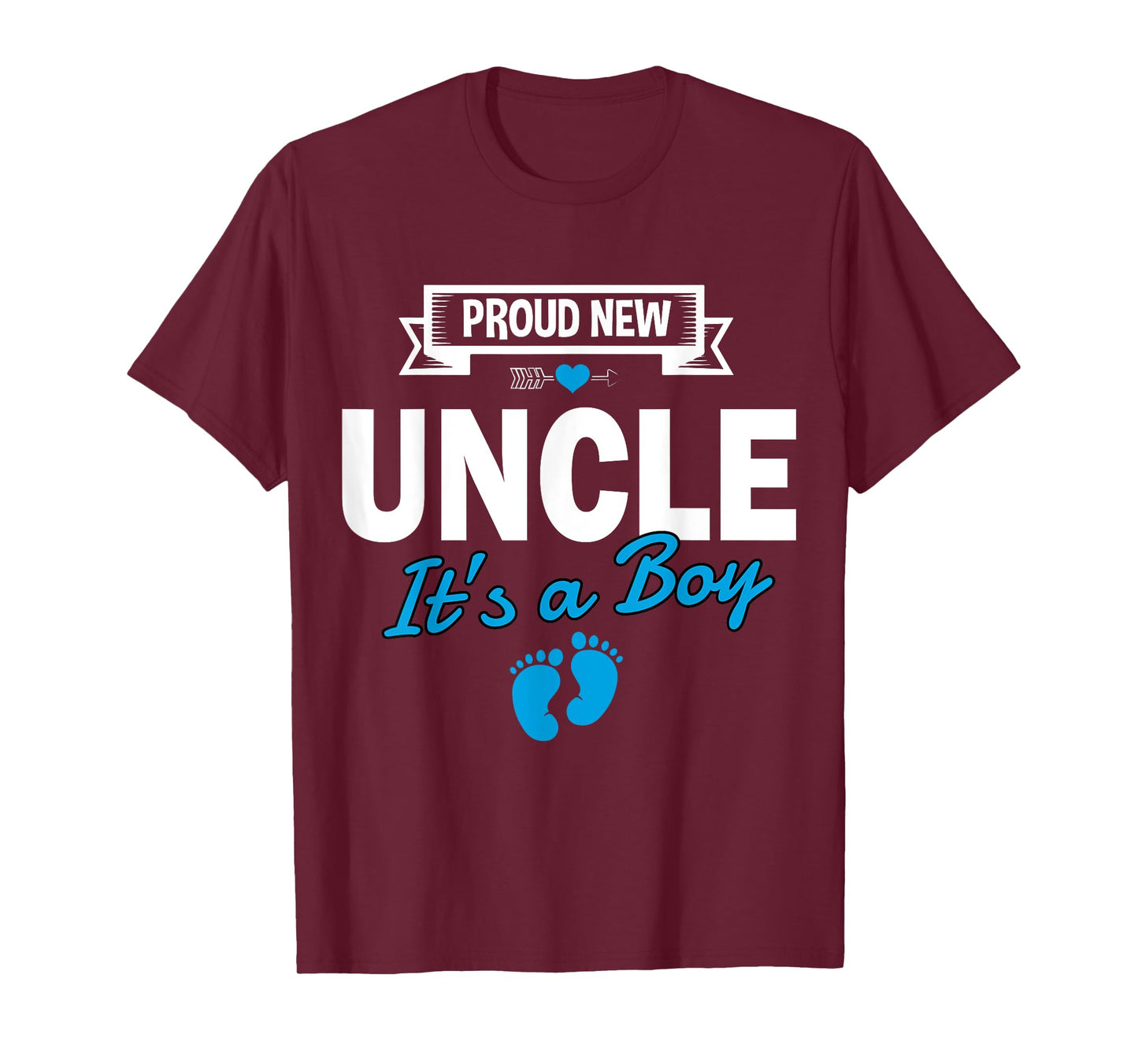Proud New Uncle It's A Boy Gender Reveal Matching Family T-Shirt