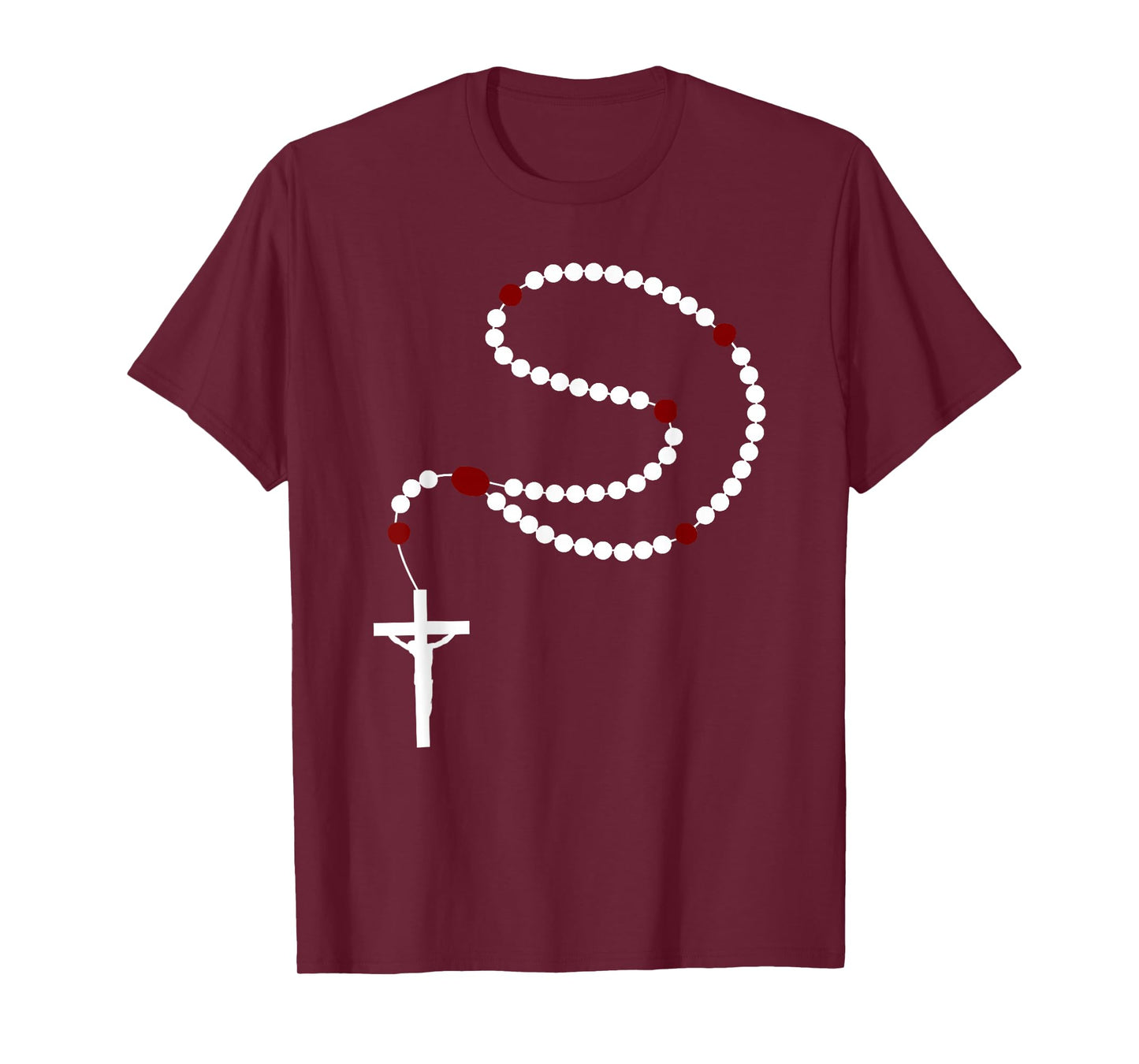 Catholic Rosary Beads Crucifix Christian Faith T-Shirt