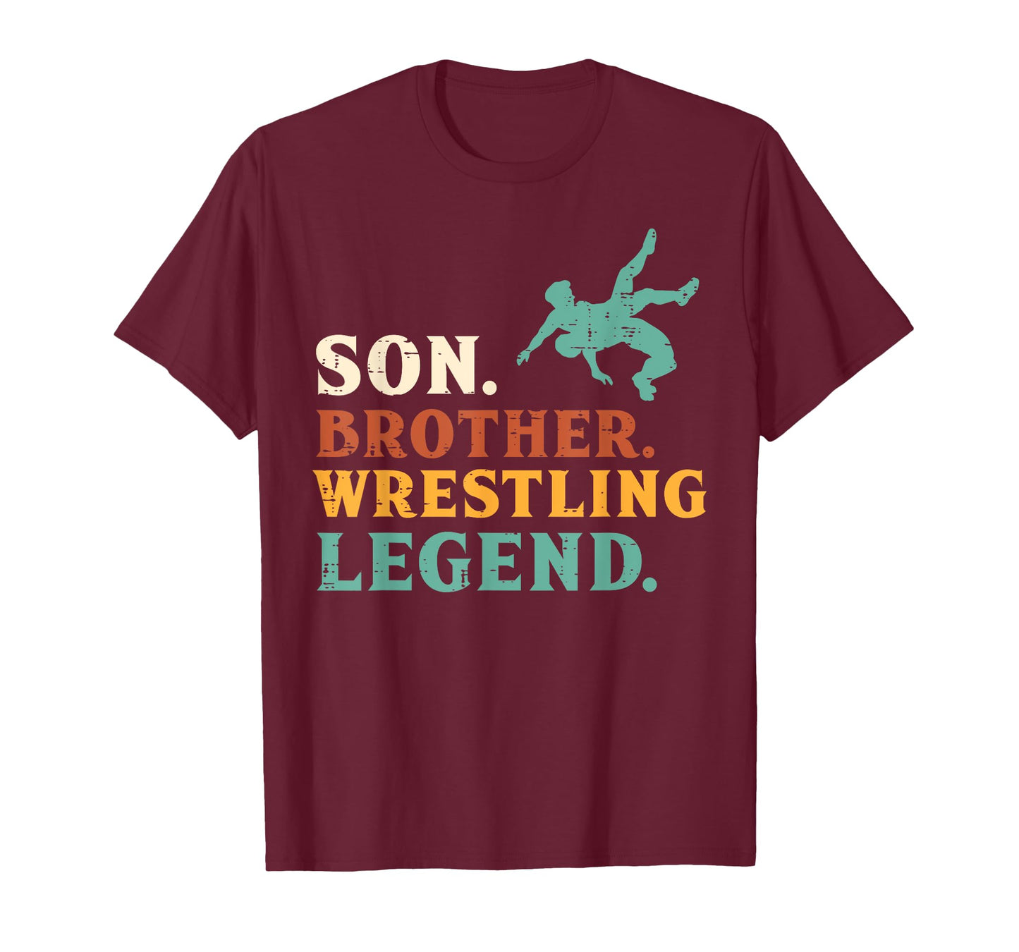 Son Brother Wrestling Legend Retro Wrestler Boys Kids Youth T-Shirt