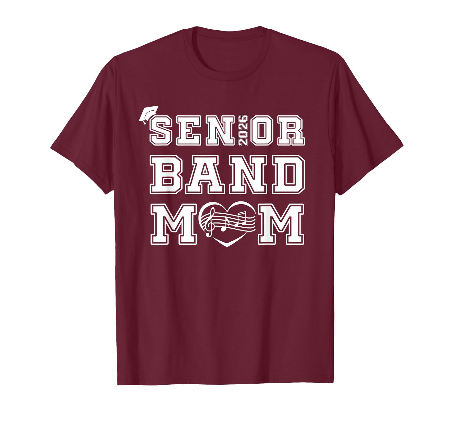Senior Marching Band Mom Class Of 2026 Senior Night Women T-Shirt