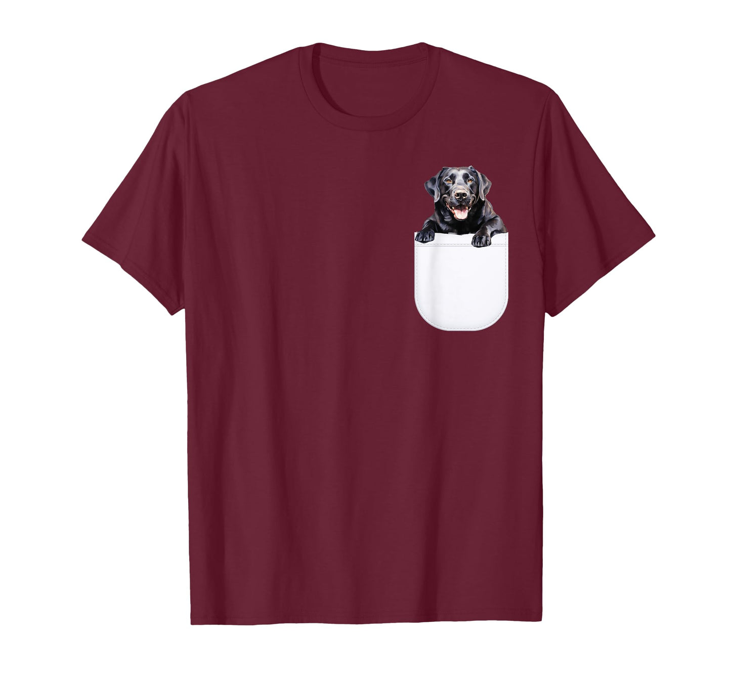 Black Labrador Dog In Pocket, Black Lab Dog Owners Lover Men Women Girls Kids T-Shirt