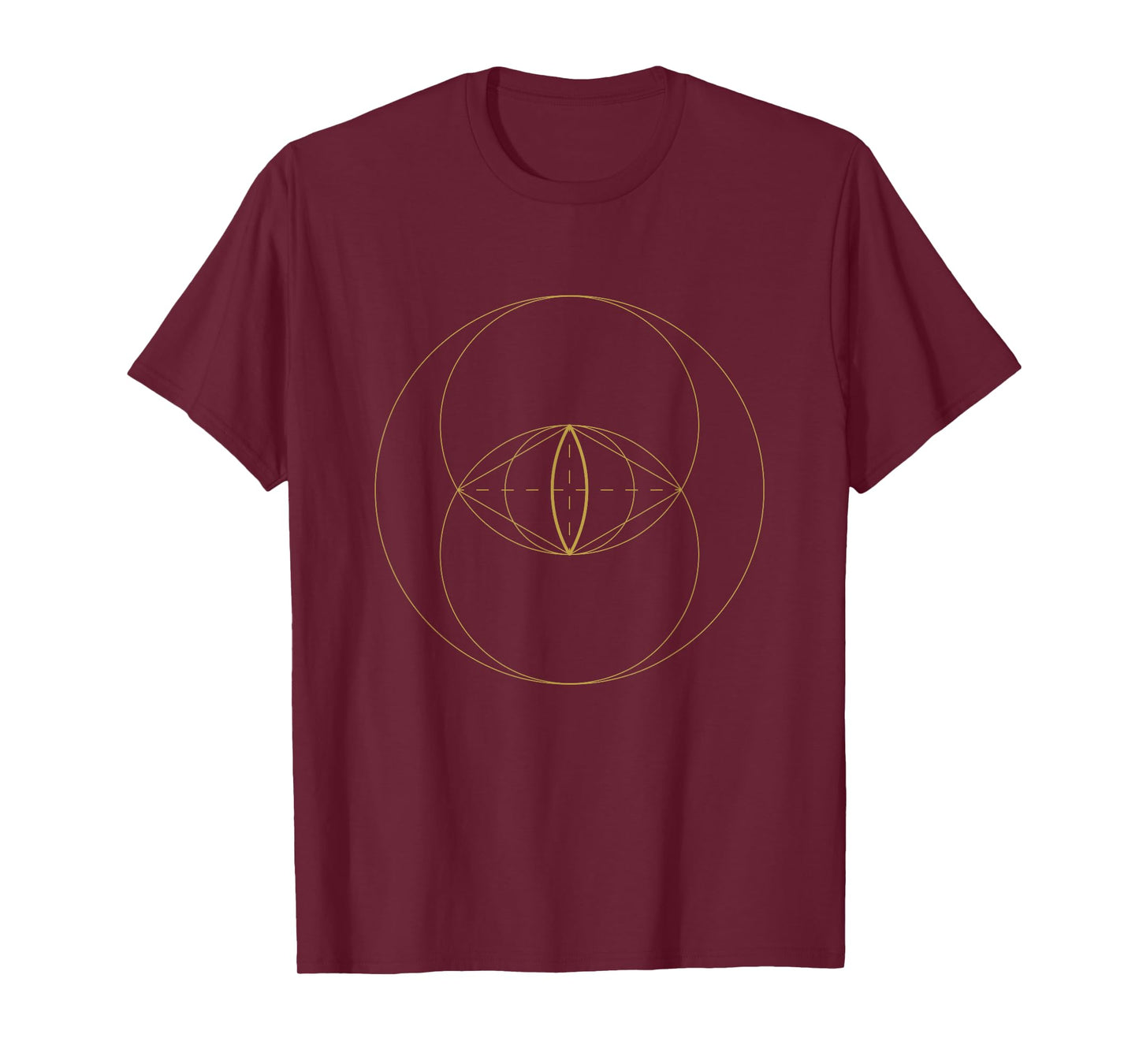 Sacred Geometry Vesica Piscis Spiritual Geometric T-Shirt