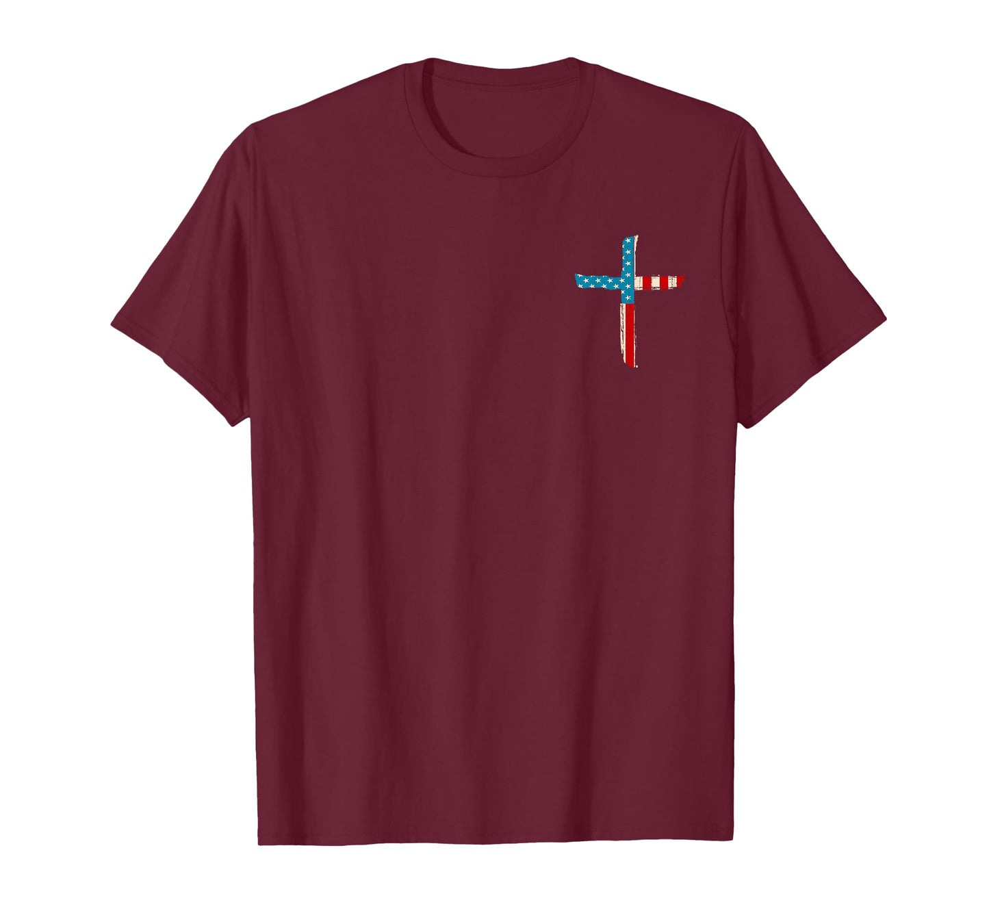 Stand for The Flag I Kneel for The Cross - Front and Back T-Shirt