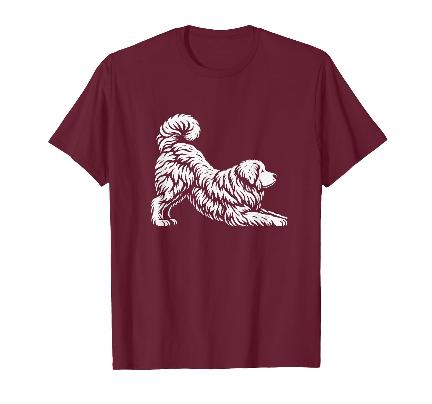 Great Pyrenees Dog Yoga Pose Graphic Design T-Shirt