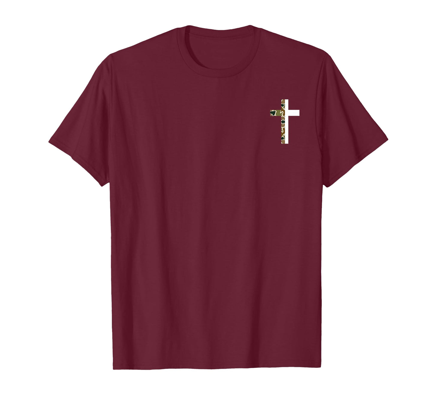 Jesus Saved My Life Camo Christian Cross God Faith (2 Side) T-Shirt