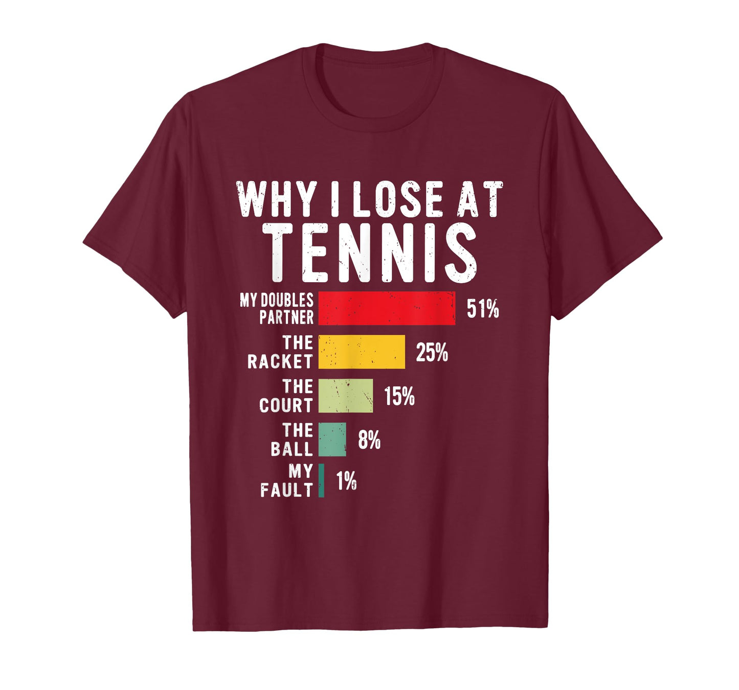 Why I Lose At Tennis Humor Tennis Player Lover Quote T-Shirt