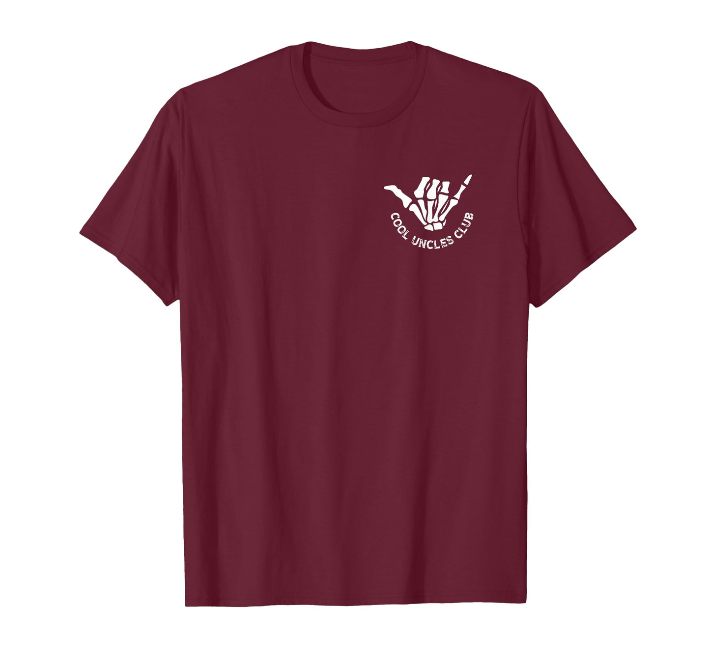 Cool Uncles Club Shirt Funny Skeleton Uncle Men 2 Sided T-Shirt