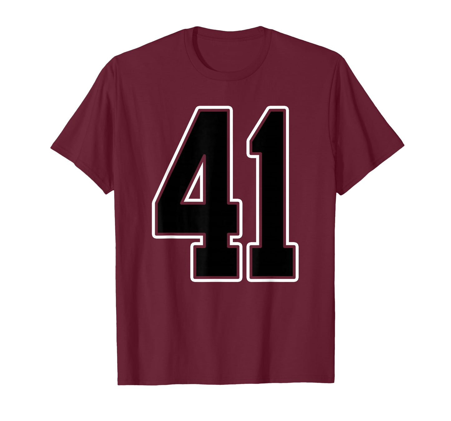Black and White Number 41 Jersey Player Uniform #41 Fan T-Shirt