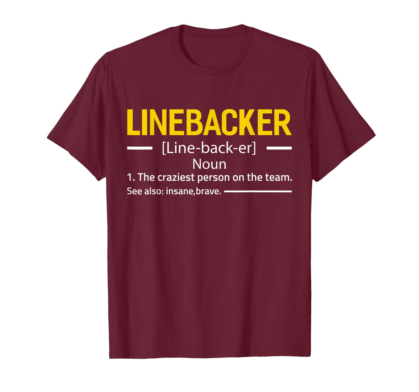 Linebacker Definition Football Sports T-Shirt