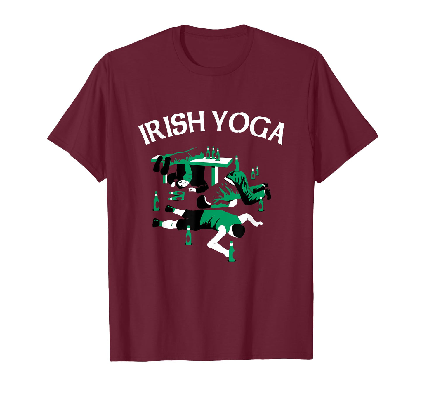 Calhoun Irish Yoga | St. Patrick's Day T-Shirt, Black, Small